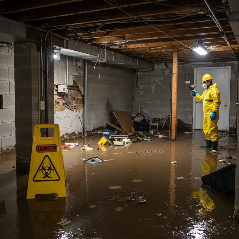 Flooded Basement Electrical Hazard in Beaver Falls, PA Property